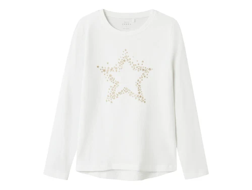 Name It bright white stjerne bluse